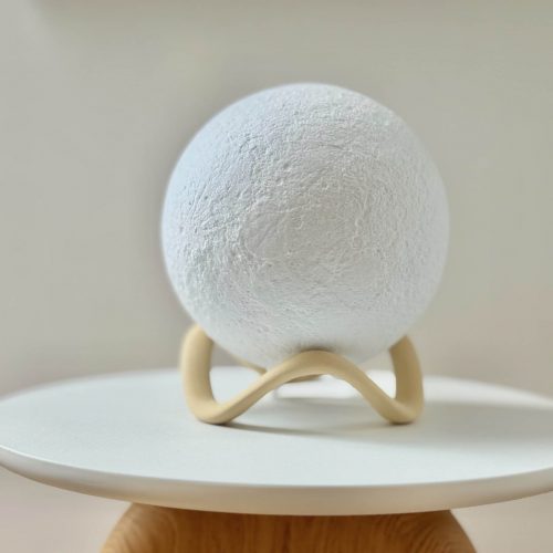 Lampka Luna White Organic Wood