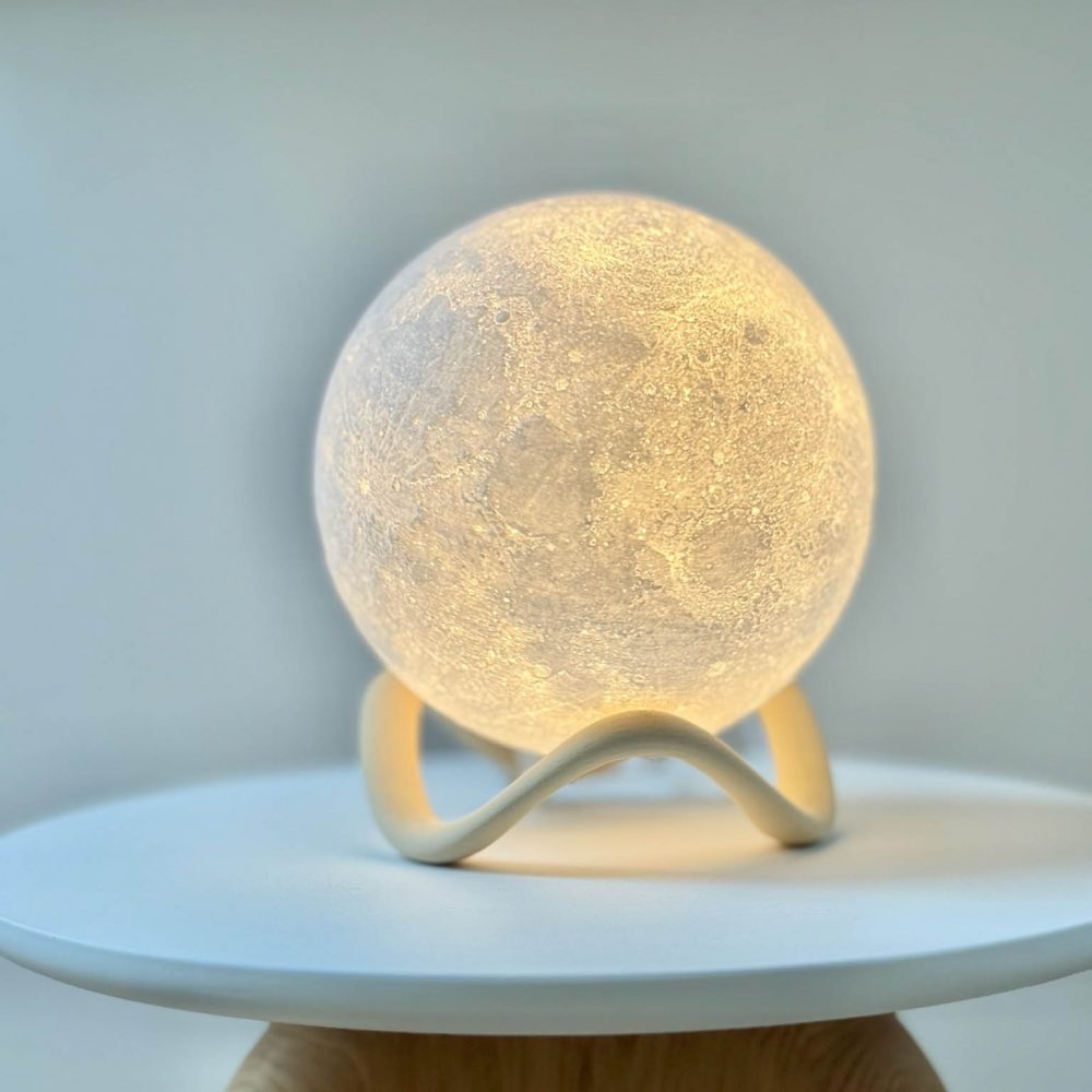 Lampka Luna White Organic Wood - obrazek 2